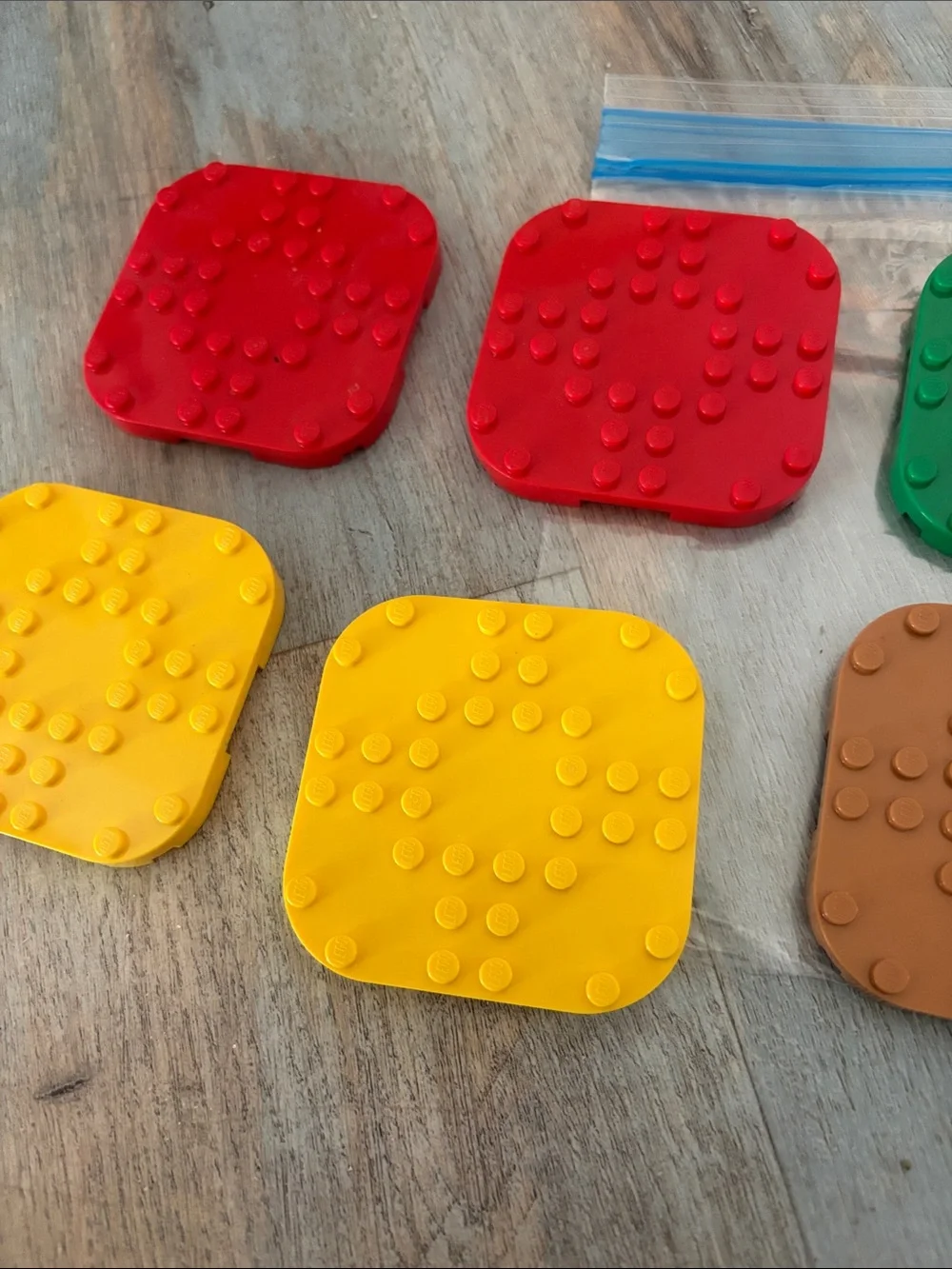 LEGO Plates LOT Pieces Baseplates 8x8 round edge lot of 9